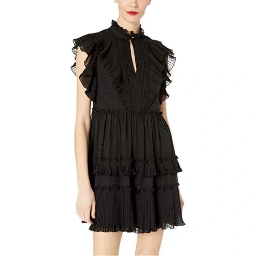 Kate Spade Black Sleeveless Mock Neck Mini Dress